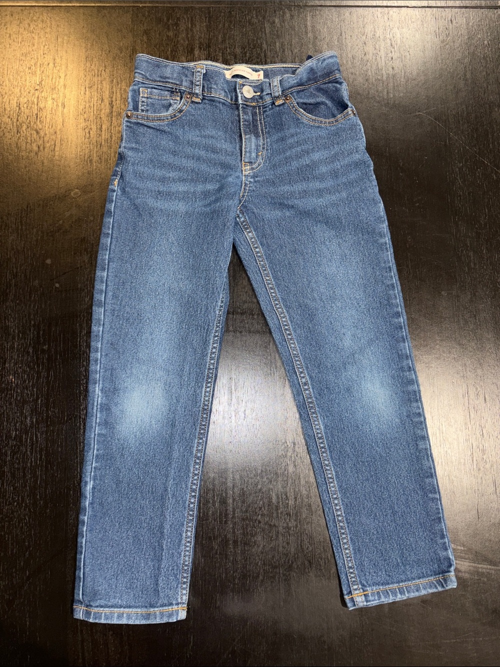 Levi's Slim Straight Jeans in Classic Blue Wash boys 7